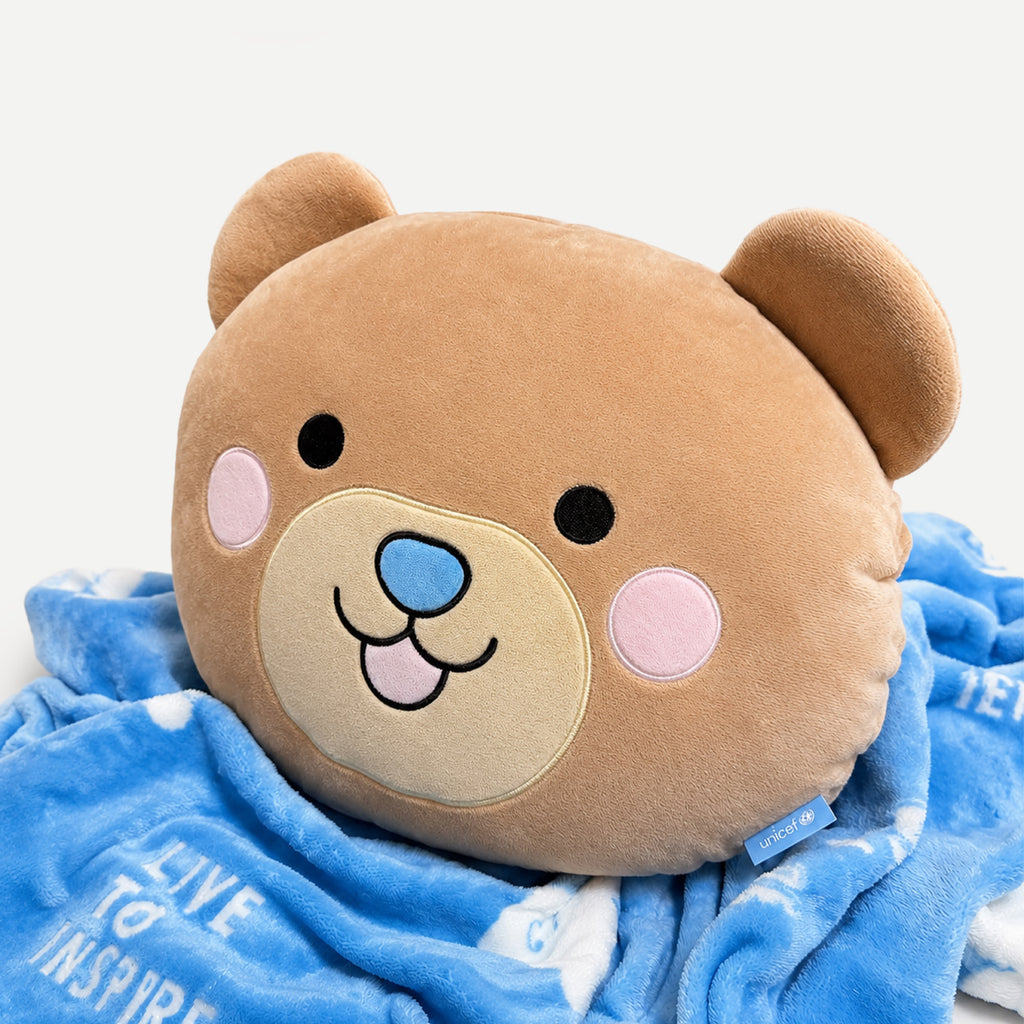 Pillow Blanket, Bear Design SKU 3002