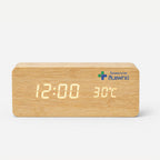 Wooden clock with charging dock SKU 5301