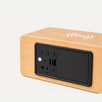 Wooden clock with charging dock SKU 5301