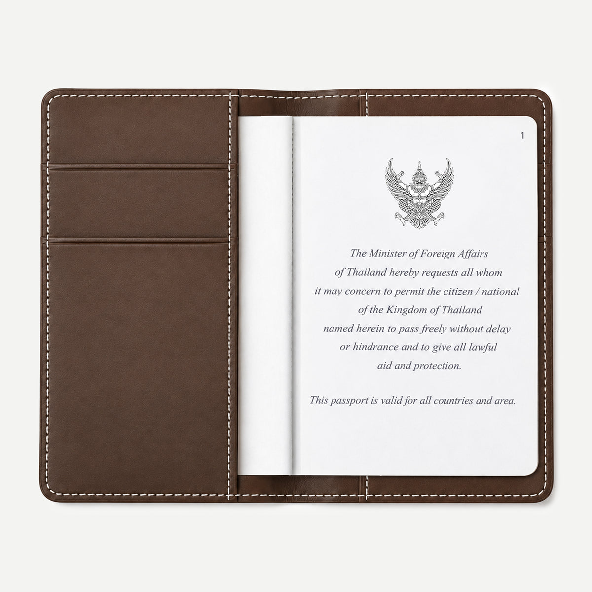 Genuine leather passport holder with rigid box SKU 9005